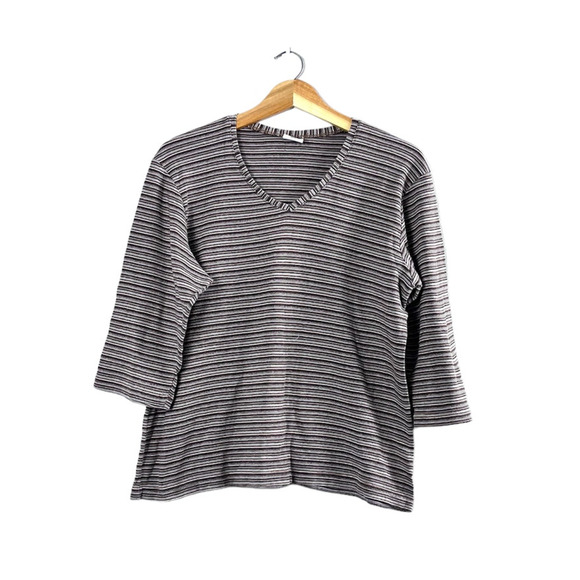 Women's Brown Columbia Vintage Striped Shirt 1X - Picture 1 of 8